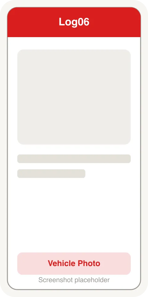 Platzhalter-Mockup des Fahrzeugfotos im Fahrtenbuch